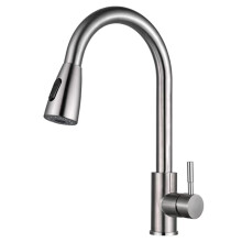 1 Stück Ausziehbare Küchenarmatur, Kalt- und Warmwasser, Edelstahlspüle, Ausziehbare und Drehbare Armatur.