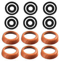 3 Sets Leather Cuff Piston Sleeves and Rubber O-Rings Seal Kit Replacement for Model 75 Garden Hand/Well Pump