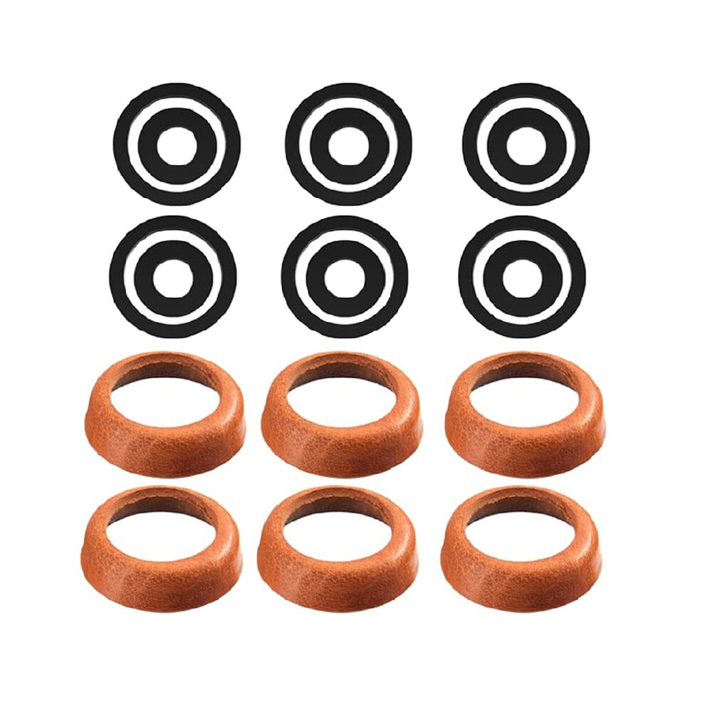 3 Sets Leather Cuff Piston Sleeves And Rubber O-Rings Seal Kit Replacement For Model 75 Garden Hand/Well Pump 4711379894973
