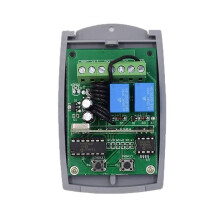 Universal 2CH Garage Door Remote Control Receiver 12/24V for 433mhz Learning Code Fixed Code Rolling Code