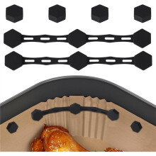 2 Ensembles de Boucles Magnétiques en Silicone pour Friteuse à Air, Aimants pour Maintenir le Papier Sulfurisé en Place, Accessoire Magnétique