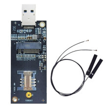Scheda Adattatore da NGFF Key-B A USB 3.0 + 2 Moduli Antenna WWAN A Scheda Adattatore USB con Slot SIM Supporta Schede NIC 3G/4G/5G