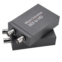2Pcs SDI to -Compatible to SDI Adapter 3G HD -SDI Video Micro Converter with Audio Auto Format Detection