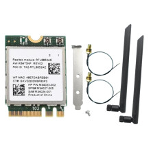RTL8852AE WiFi 6 Network Card with 8dBi External Antenna 1800M Wireless WiFi Module M.2 NGFF Adapter for Windows 10 11