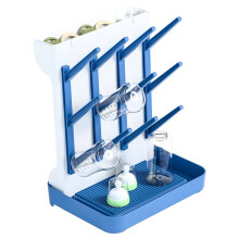 Escurridor de Biberones, Soporte para Secar y Escurrir Biberones con Caja de Almacenamiento, Estante Multifunción para Biberones.