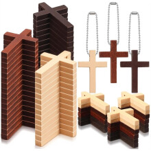 240 Pcs Wooden Bulk Charm Multicolor Wood Pendant Hanging Ornament for Men Women DIY Necklace Bracelet Making