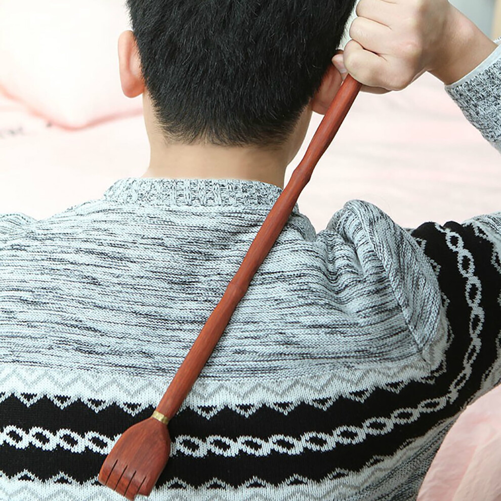 opvise Massager Back Scratcher Hand Shape Multipurpose Wood Relieve Tension Massage Scratcher Health Care Tool Ebony