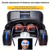 VR Headset with 110 FOV and Anti-Blue Light Lenses for