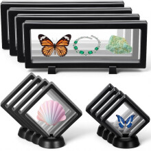 12Pcs 3D Floating Display Stand, Floating Frame,Black Seal Display Frame,Transparent Jewelry Storage Frames,for Jewelry