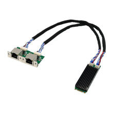 M.2 B+M I226-T2 Industrial Grade 2.5G Gigabit Ethernet Card Dual Port Network Card Gigabit Ethernet Adapter