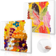 Conjunto com 2 Placas de Impressão em Gel, 15 X 15 cm, Reutilizáveis, para Impressão Artística, Confecção de Cartões e Artesanato.