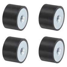 4pcs Rubber Buffer Air Compressor Silent Block Vibration Damper Anti-Vibration Pad DD30x20mm M8