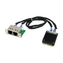 MiniPCIE to RJ45 Network Card I210-T2 Dual RJ45 Gigabit Server NIC Ethernet Adapter External Wired Type Network Card