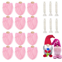 Pre-Cut Gnome Beards, Noses & Braids for DIY Crafts – Christmas, Valentine's, Independence Day – Compatible with Gnome Kits