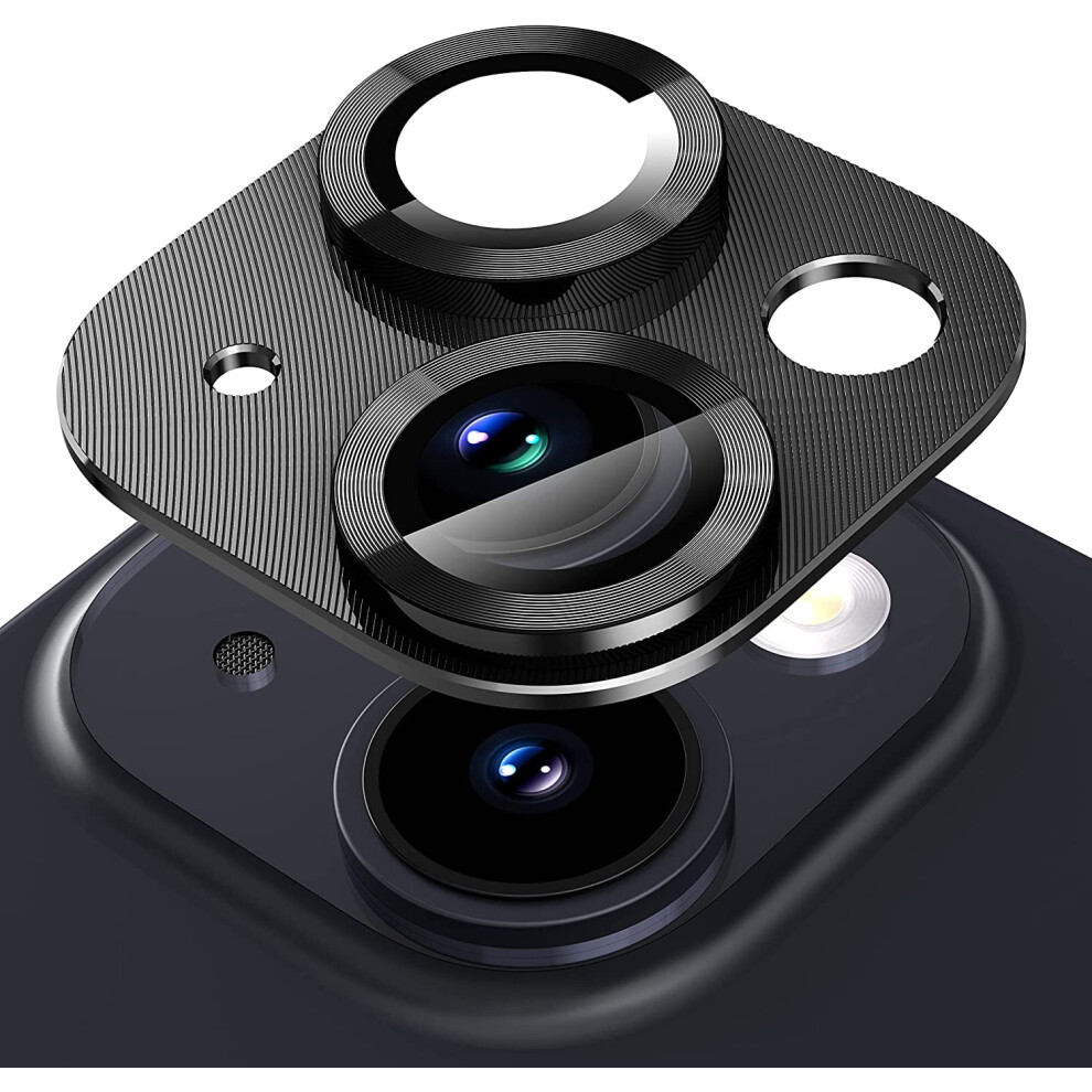 Compatible With Iphone 14/14 Plus Camera Lens Protector Â Premium Tempered Glass & Metal, Black 9357860019859