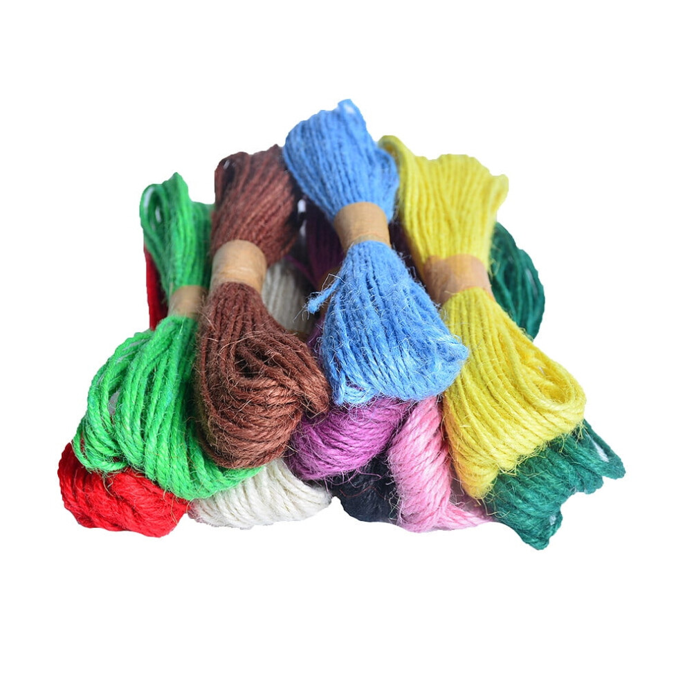 Twine Jute String Packing Craft Gift Colored Natural Artwork Wrapping Christmas Rope Diy Gardening 9357860019965