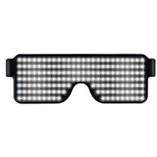 LED Light Up Glasses, USB Rechargeable, 10 Flashing Neon Patterns, Compatible with Parties & Nightclubs