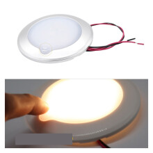 RV Roof Ceiling Cabin Light IP67 Waterproof 5-Level Brightness Touch Dimmable Camper Caravan Marine Interior Lamp,Easy to Install
