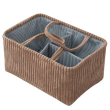 Bag Storage Basket Basket Diaper Wet Storage Bag Grid Storage Fabric Large Capacity Diaper Bag Brown