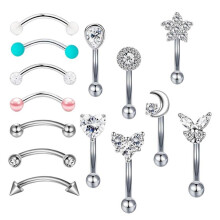 Eyebrow Barbell Earrings Earrings Ear Piercing Bar Barbell Eyebrow for Party