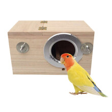 Wood Parakeet Nest Box for Budgies Cockatiels Lovebirds