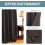 Blackout Curtains Chocolate Brown 52"x63" 1 Panel 3