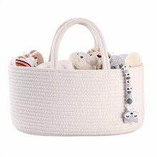 Baby Diaper Caddy Organizer Cotton Rope 1 Pack