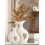 Interlocking Heart Vase Set Matte White ABS 1