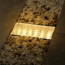 Solar padverlichting van ijssteen, waterdichte LED-grondverlichting van glassteen voor tuin, binnenplaats, pad, terras, zwembad en vijver –