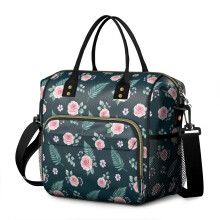 Borsa termica per il pranzo Pioneer Flower con stampa floreale, taglia grande