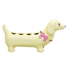 Dachshund Ceramic Toothbrush Holder Storage Rack Bathroom Sink Washstand Toothbrush Base Bathroom Decoration A