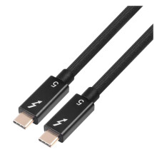 1M Thunder 5 Cable Soft TPE 120Gbps Type-C USB4 V2 Coaxial Cable USB-C to C 240W 16K Transmission Data Cable