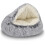 Hooded Cat Bed Cave – Plush Round Pet Bed, Machine 1