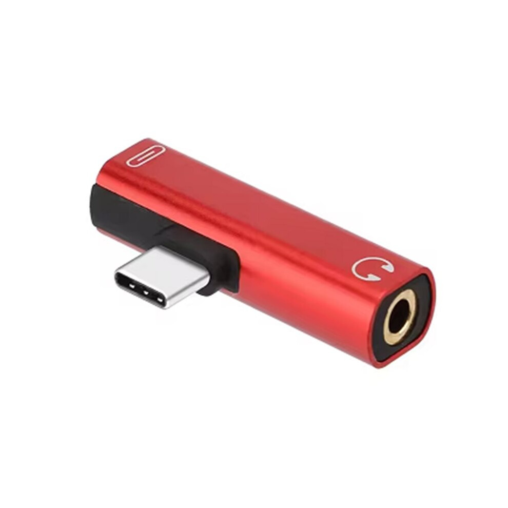 2 In 1 Type-C To 3.5Mm Jack Earphone Audio Adapter Charging Converter 3.0 To Type C Otg Converter Red 6031369191935