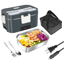 Electric Lunch Box: Portable Food Warmer with Fast Heating (1.8L), Ideal for Travel, Work, or the Car A EU Plug