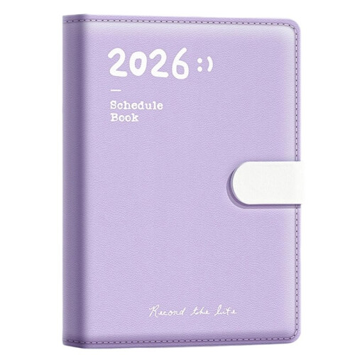 2026 Planning Notebook, A5 PU Leather, Minimalist Style, Weekly Planner, Productivity Log, Work and Study Tools D