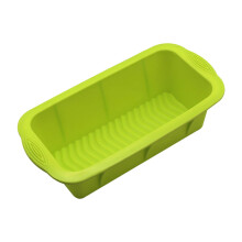 Silicone Loaf Pan 9.8"x4.5" – Food-Grade, Dishwasher-Safe, Reusable Baking Mold for Bread, Cakes, Meatloaf (Green) – Compatible with Toast Ovens