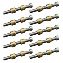 10 St 8 mm 5/16" för Loveless-Bultar, Knivtillverkningshandtag, Fästelement, Fjäll, Mässingsskruv