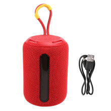 Tragbarer --Lautsprecher, Kabellos, mit RGB-LED-Beleuchtung, Intelligentem Surround-Sound, Ideal für Reisen im Freien, Rot
