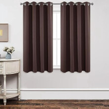 Blackout Curtains 2-Pack, Thermal Insulated Grommet Drapes (42x63", Chocolate), Room Darkening for Bedroom & Living Room – Compatible with Standard