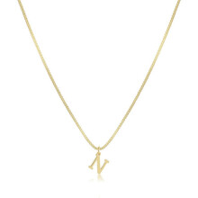 Initial Necklaces for Women Gold Plated Dainty Letter Necklace Tiny Initial Pendant Name Necklace A-Z Personalized Gift Trendy Jewelry