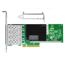 X710-DA4 PCIe X8 LAN Ethernet Card SFP+10 Gigabit Quad Port NIC Fiber Network Adapter for Server NAS ESXi FreeNAS