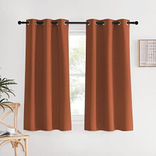 Blackout Curtain Panels Burnt Orange 2 pcs 34 x 60 inch