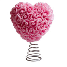 Valentine Day Tree Topper 8.8 Inch Romantic Heart Tree Ornament for Wedding Holiday Party Decoration Supplies