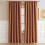 Retro Brown Orange Curtains 90 Inches Long Back Tab Rod 1