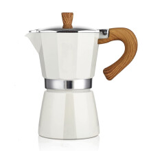 6-Cup Moka Pot Espresso Maker Compatible with Gas, Electric & Ceramic Stovetops, Camping Percolator for Cuban Coffee, Cappuccino, Latte