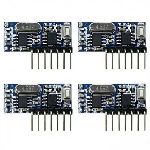 4PCS 433mhz Wireless Decoding Receiving Module 4 Channel Output Decoding Receiver for 433 Mhz Remote Controls