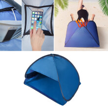 Raindrops Automatic Camping Tent Oxford Cloth Blue Foldable for Outdoor Activities 70x70cm