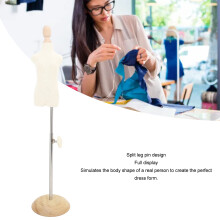 Mannequin de couture professionnel, idéal pour les étudiants en design présentant leurs créations, finition blanche