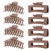 Haarspangen für Damen, 11 cm große Haarklammern für dünnes, dickes und lockiges Haar, große matte Bananenclips, starke Halteklammern, neutrale